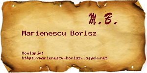Marienescu Borisz névjegykártya
